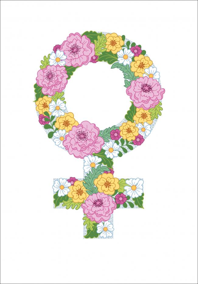 Bildverkstad Feminist flower multi Poster