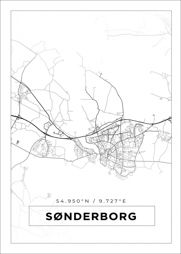 Bildverkstad Map - Snderborg - White Poster