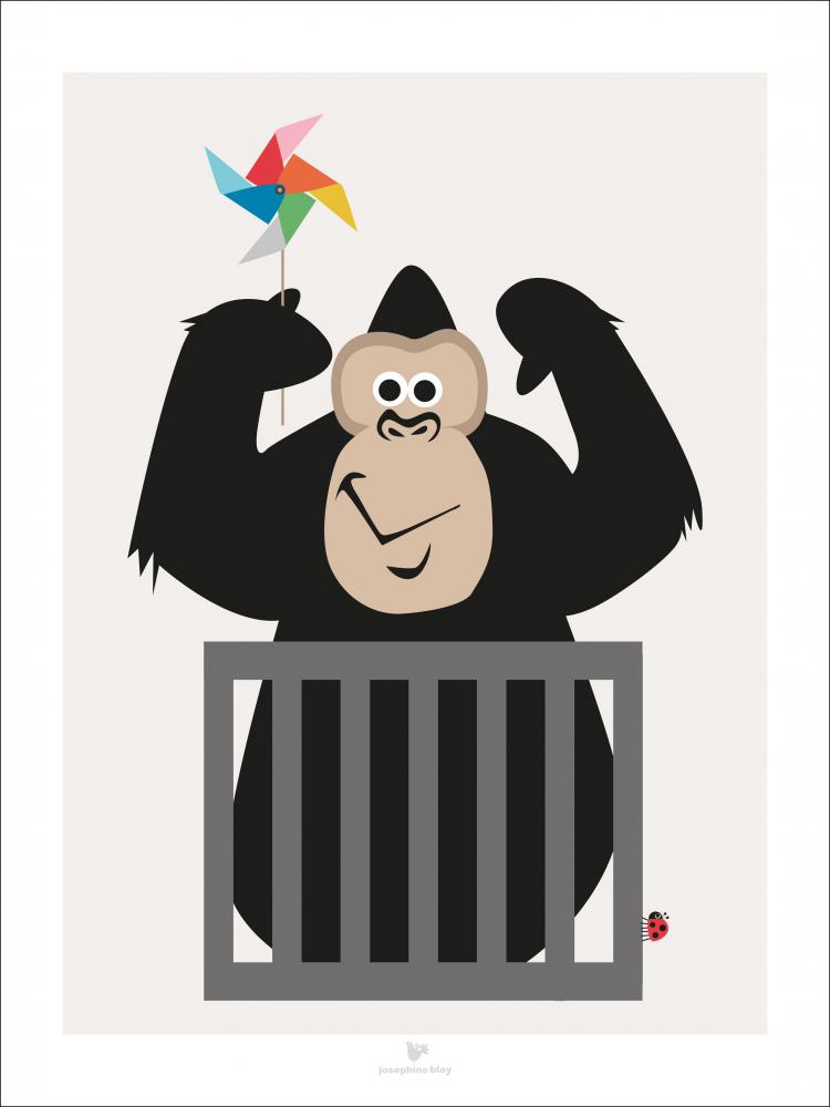 Bildverkstad Gorilla - Beige Poster