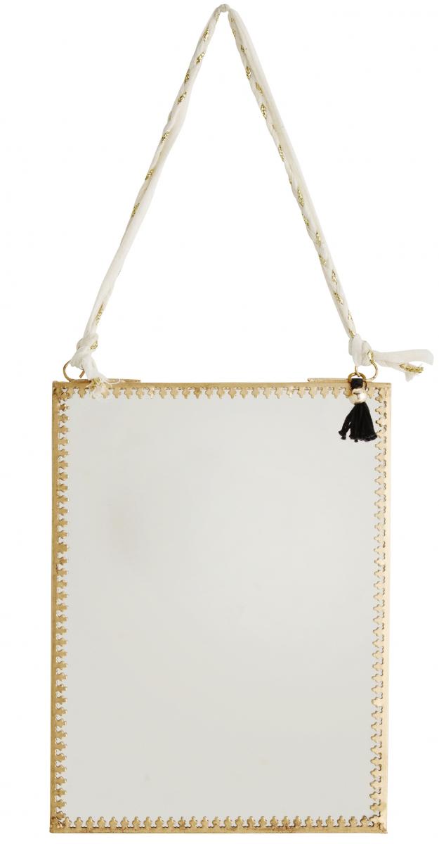 Madam Stoltz Spiegel Tassle Messing 15x20 cm