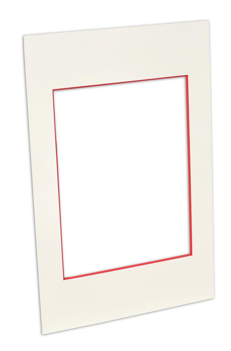 Passepartouter Måttbeställda Passe-partout Wit (Rode kern) - Op maat gemaakt