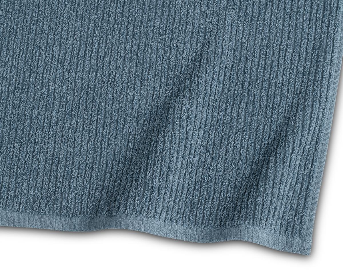 Borganäs of Sweden Badhanddoek Stripe Badstof - Blauw 65x130 cm