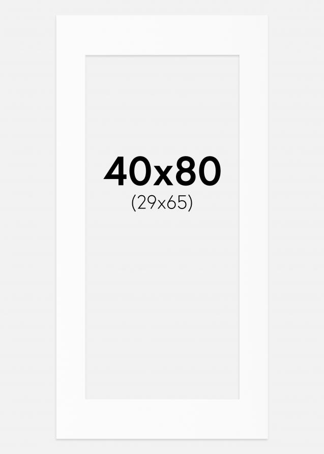 Artlink Passe-partout Wit Standaard (Witte kern) 40x80 cm (29x65)