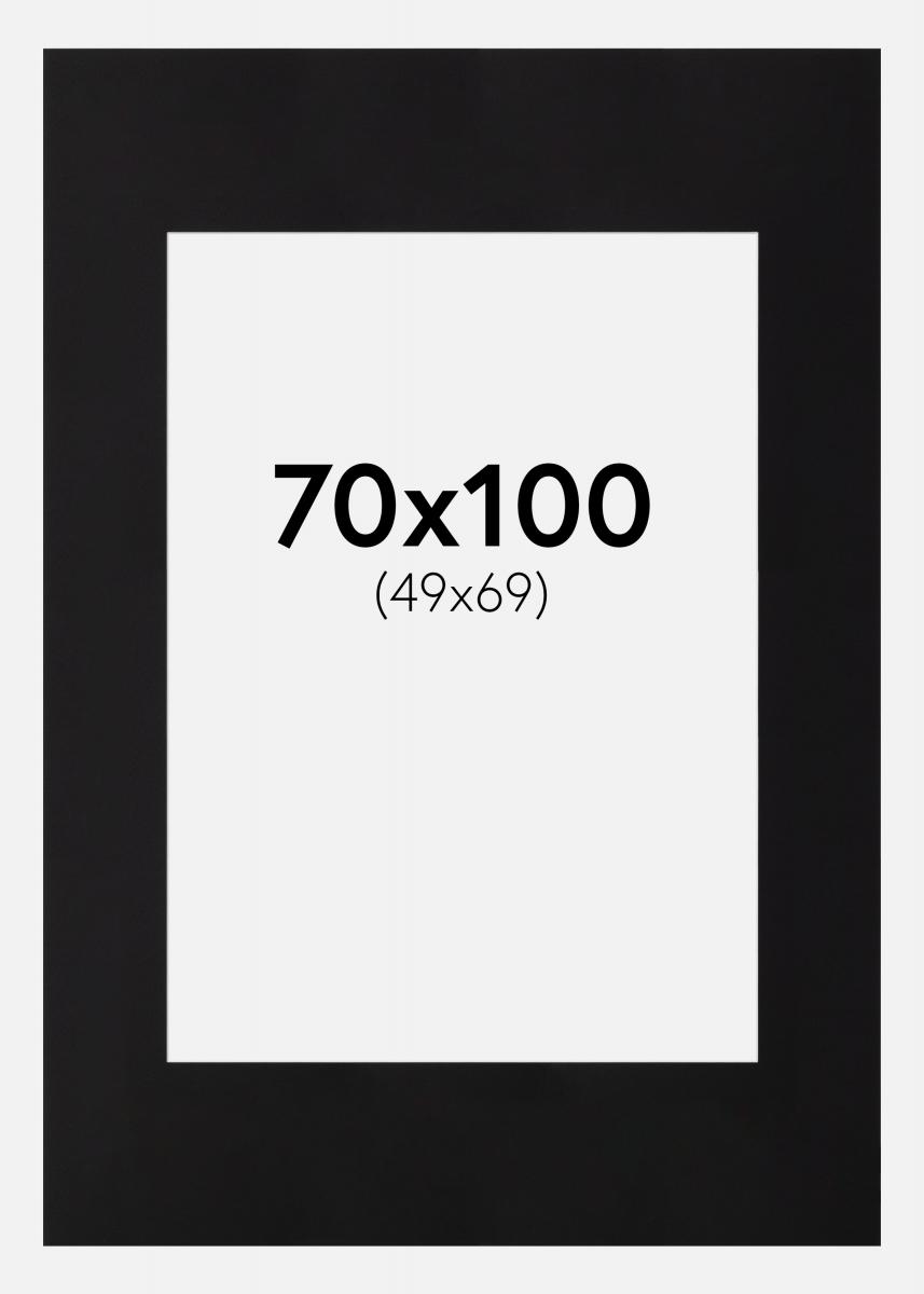 Galleri 1 Passe-partout Zwart (Witte kern) 70x100 cm (49x69)