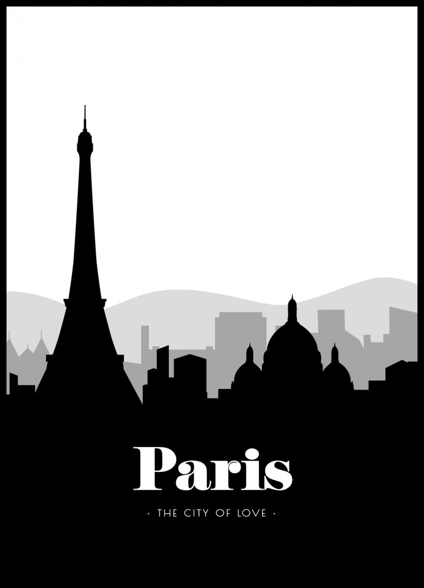 Bildverkstad Paris Skyline Poster