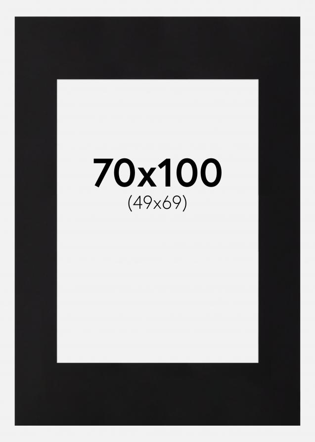 Galleri 1 Passe-partout Zwart (Witte kern) 70x100 cm (49x69)