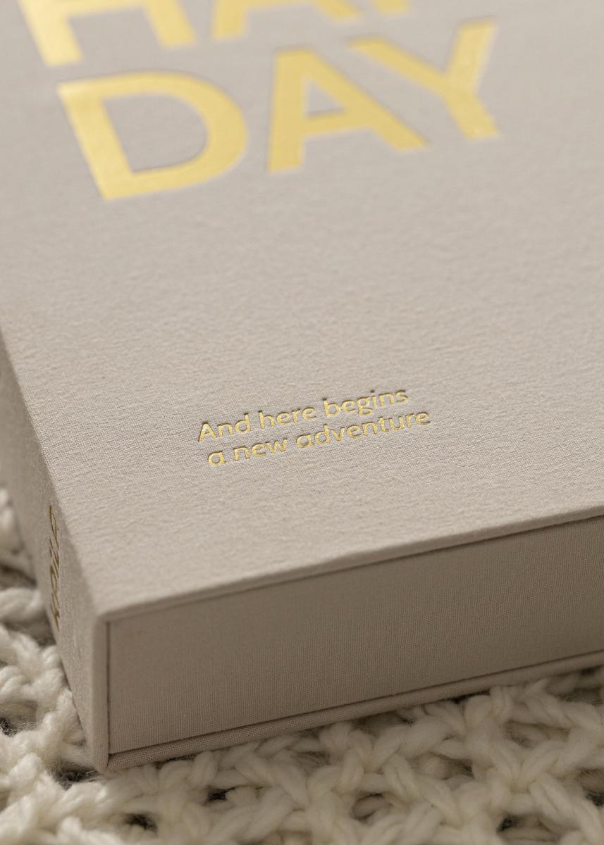 KAILA KAILA OH HAPPY DAY Creme - Coffee Table Photo Album (60 Zwarte zijden)