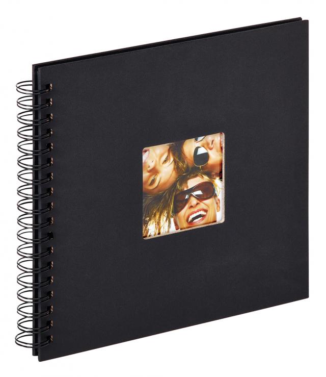 Walther Fun Spiraalalbum Zwart - 26x25 cm (40 Zwarte zijden / 20 bladen)