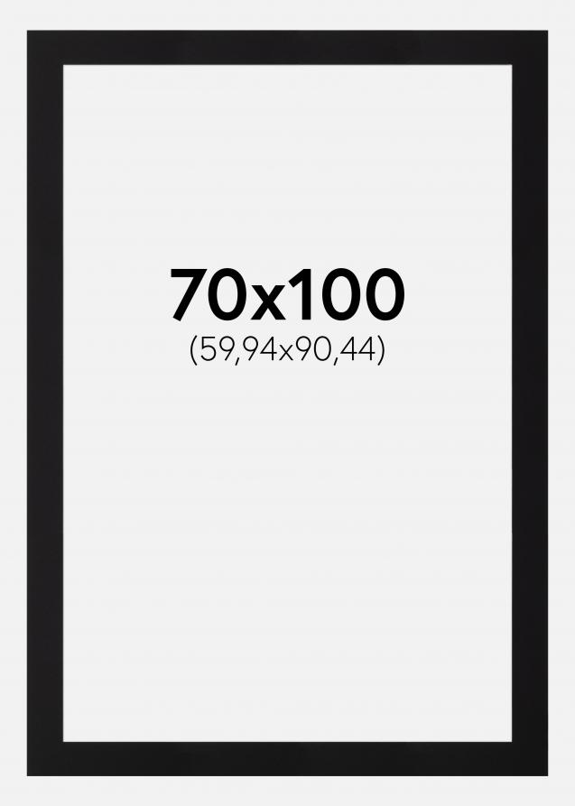 Galleri 1 Passe-partout Zwart (Witte kern) 70x100 cm (59,94x90,44)