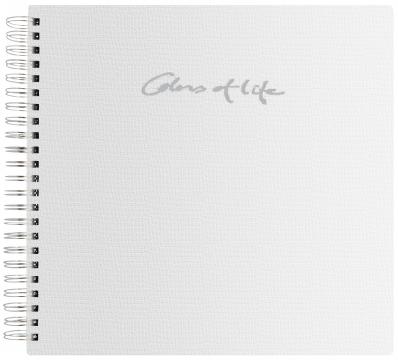 Burde Colors of Life Wit - 24x23 cm (48 zwarte zijden / 24 bladen)