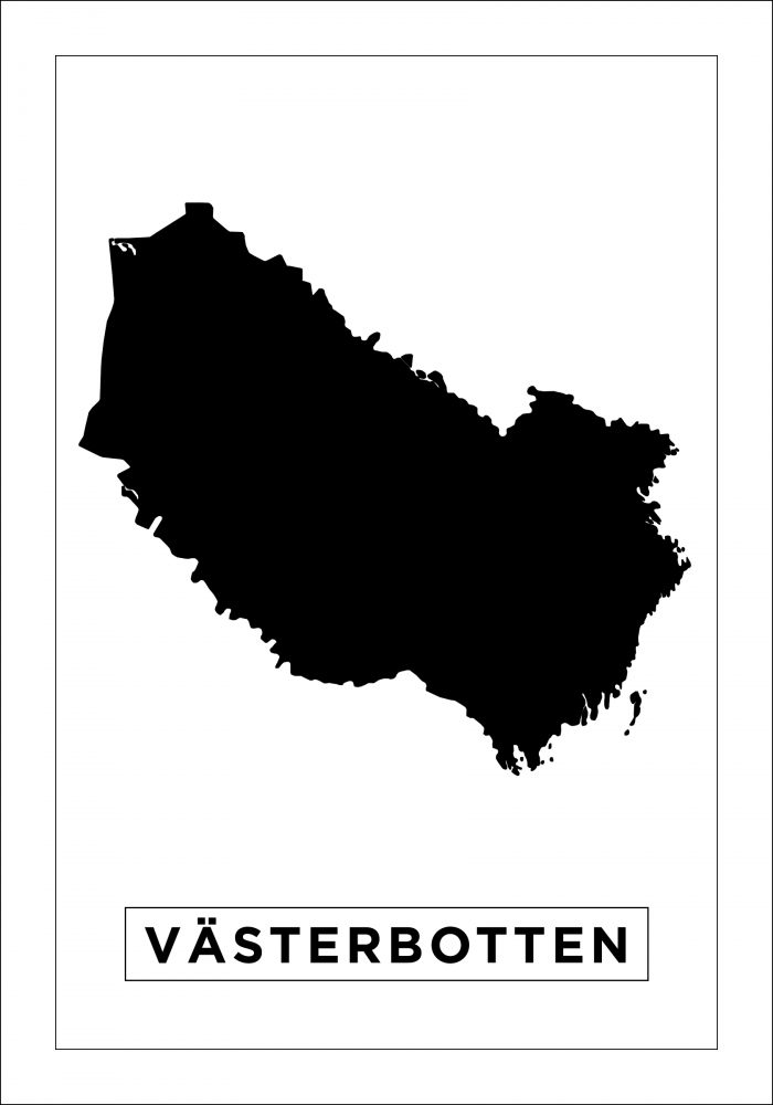 Bildverkstad Map - Vsterbotten - White Poster
