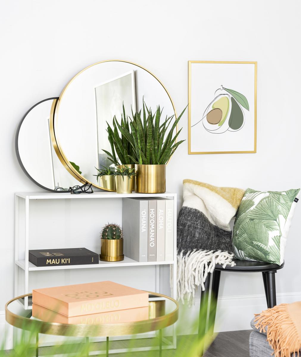 KAILA KAILA Round Mirror - Edge Black 50 cm Ø