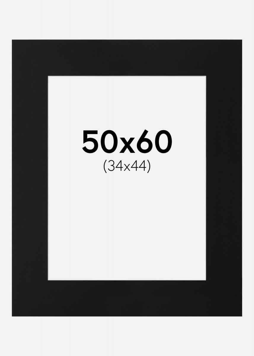 Galleri 1 Passe-partout Zwart (Witte kern) 50x60 cm (34x44)