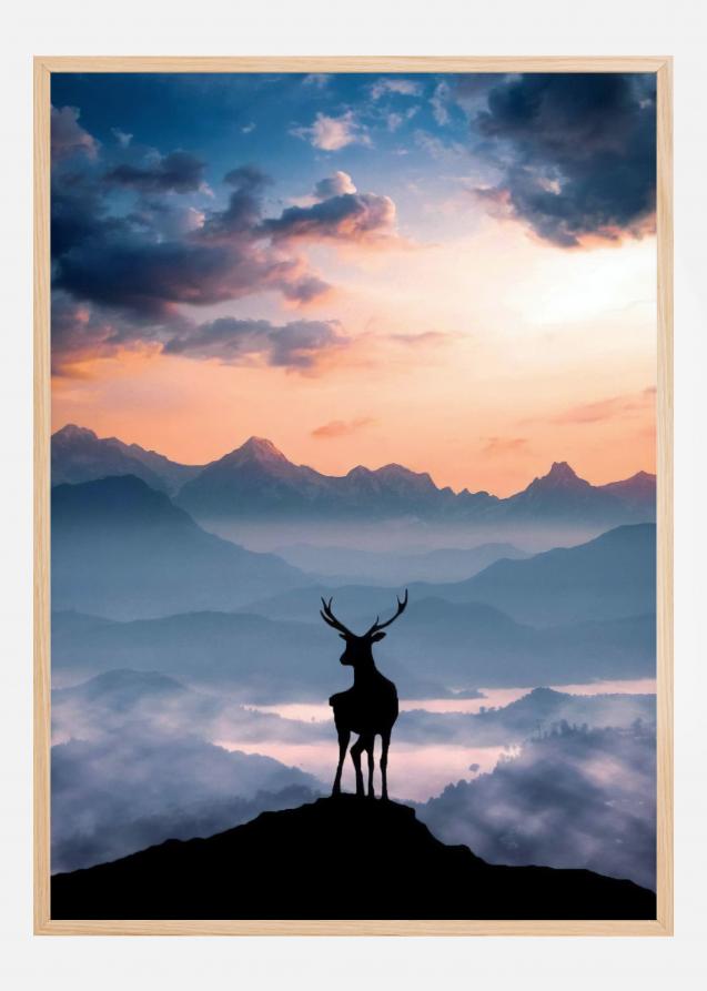 Bildverkstad Heavenly Blue Deer Poster