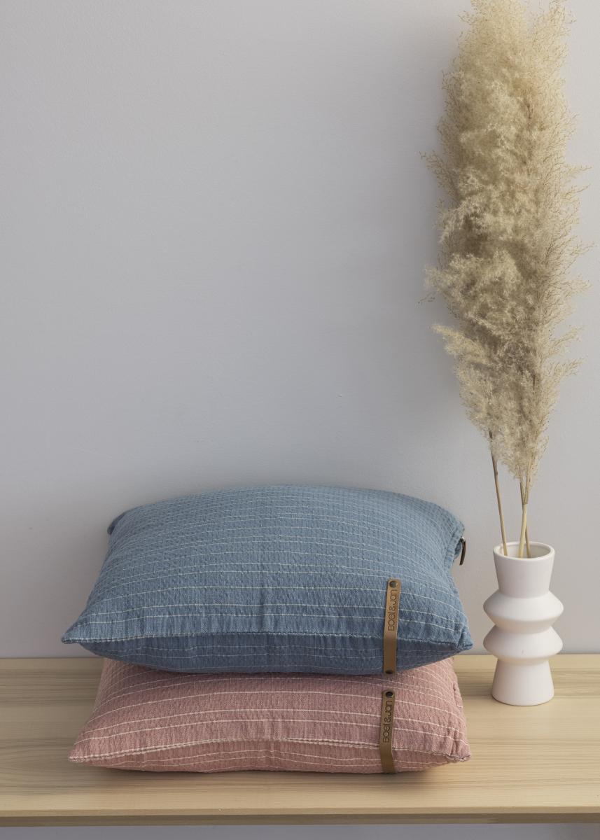 Boel&Jan Kussensloop Raw Stripe - Roze 50x50 cm