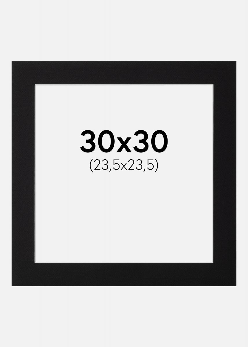 Galleri 1 Passe-partout Zwart (Witte kern) 30x30 cm (23,5x23,5)