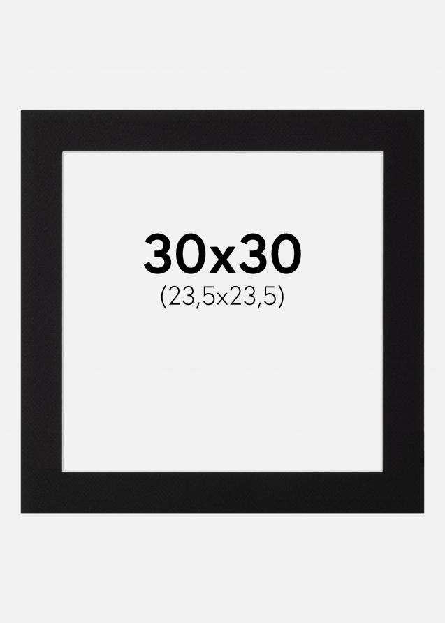 Galleri 1 Passe-partout Zwart (Witte kern) 30x30 cm (23,5x23,5)