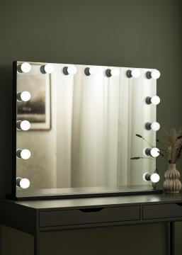 KAILA KAILA Make-up spiegel Hollywood Edge 15 E27 Zwart 100x80 cm