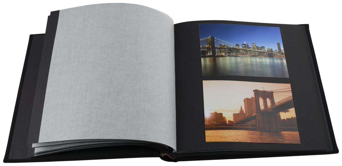 Walther Black & White Album Zwart - 26x25 cm (50 Zwarte zijden / 25 bladen)