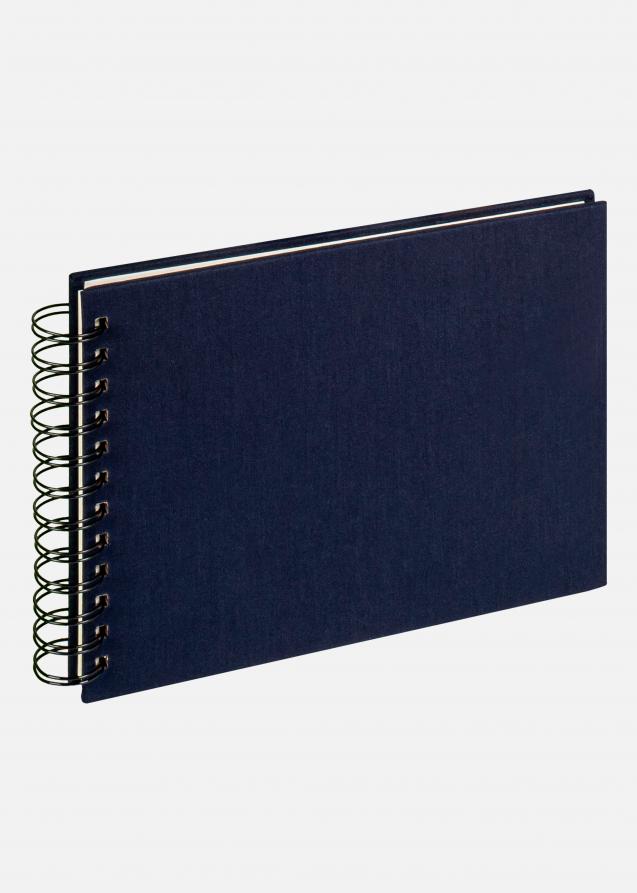 Walther Cloth Spiraalalbum Blauw - 19,5x15 cm (40 Zwarte zijden / 40 bladen)