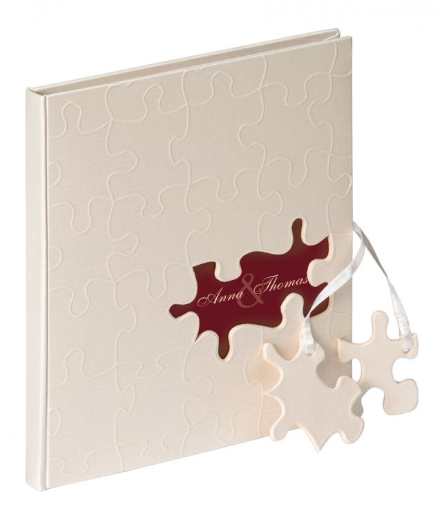 Walther Puzzle Gastenboek - 23x25 cm (144 Witte zijden / 72 bladen)