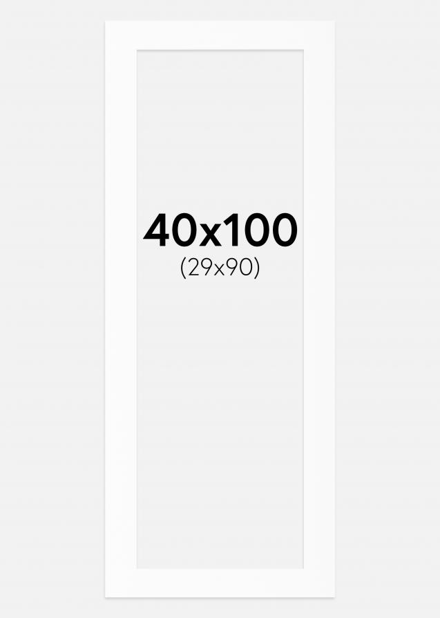 Artlink Passe-partout Wit Standaard (Witte kern) 40x100 cm (29x90)