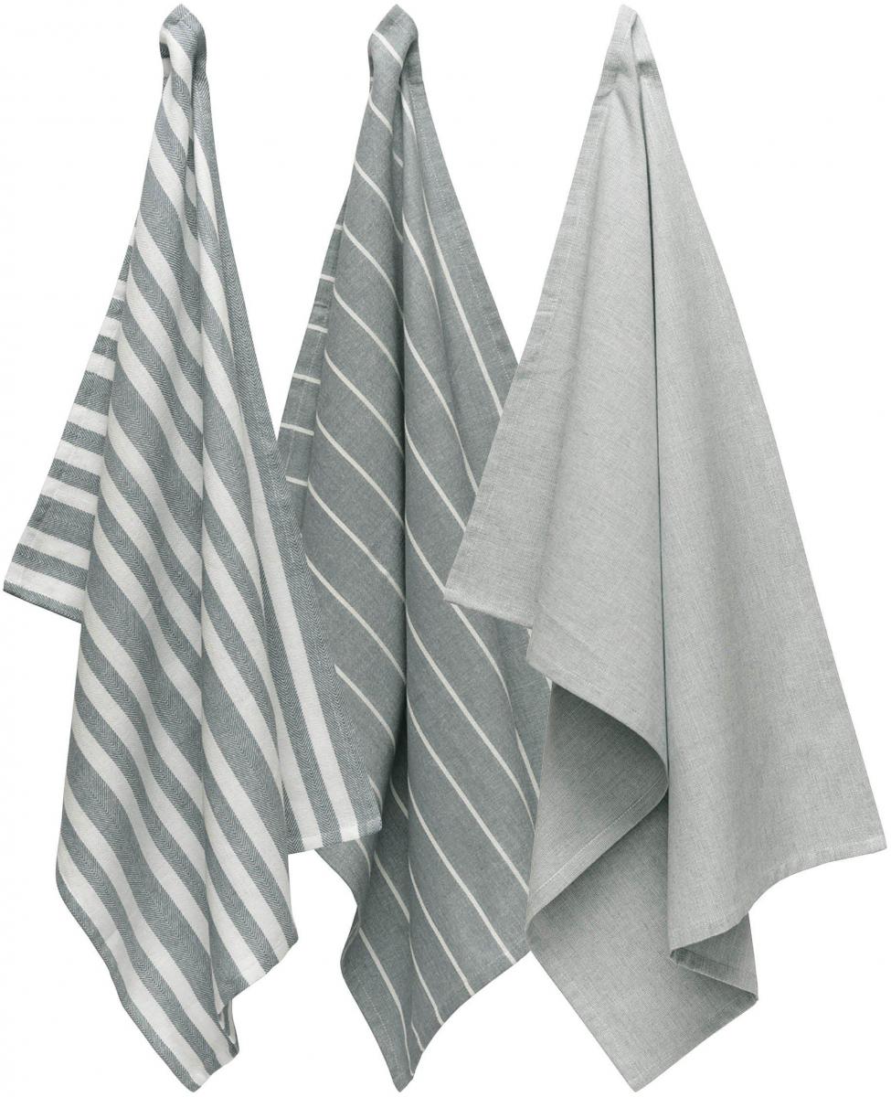 Svanefors Keukenhanddoek Alba - Grijs 3-pack