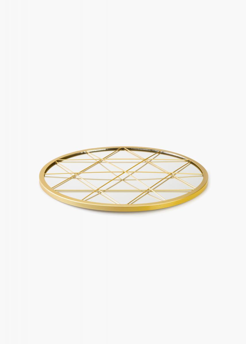 KAILA KAILA Ronde Spiegel Triangles - Goud 55 cm Ø