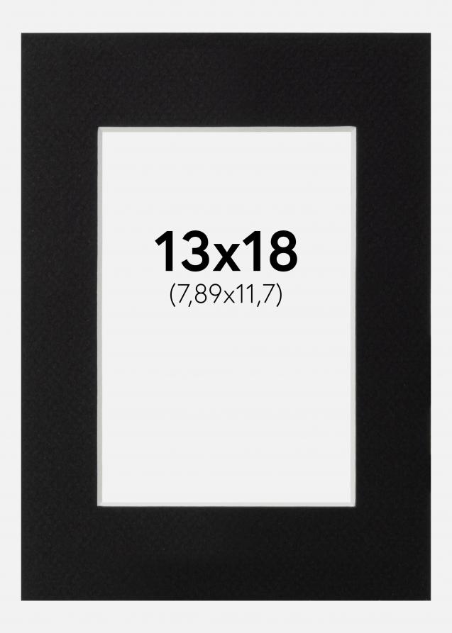 Galleri 1 Passe-partout Zwart (Witte kern) 13x18 cm (7,89x11,7)