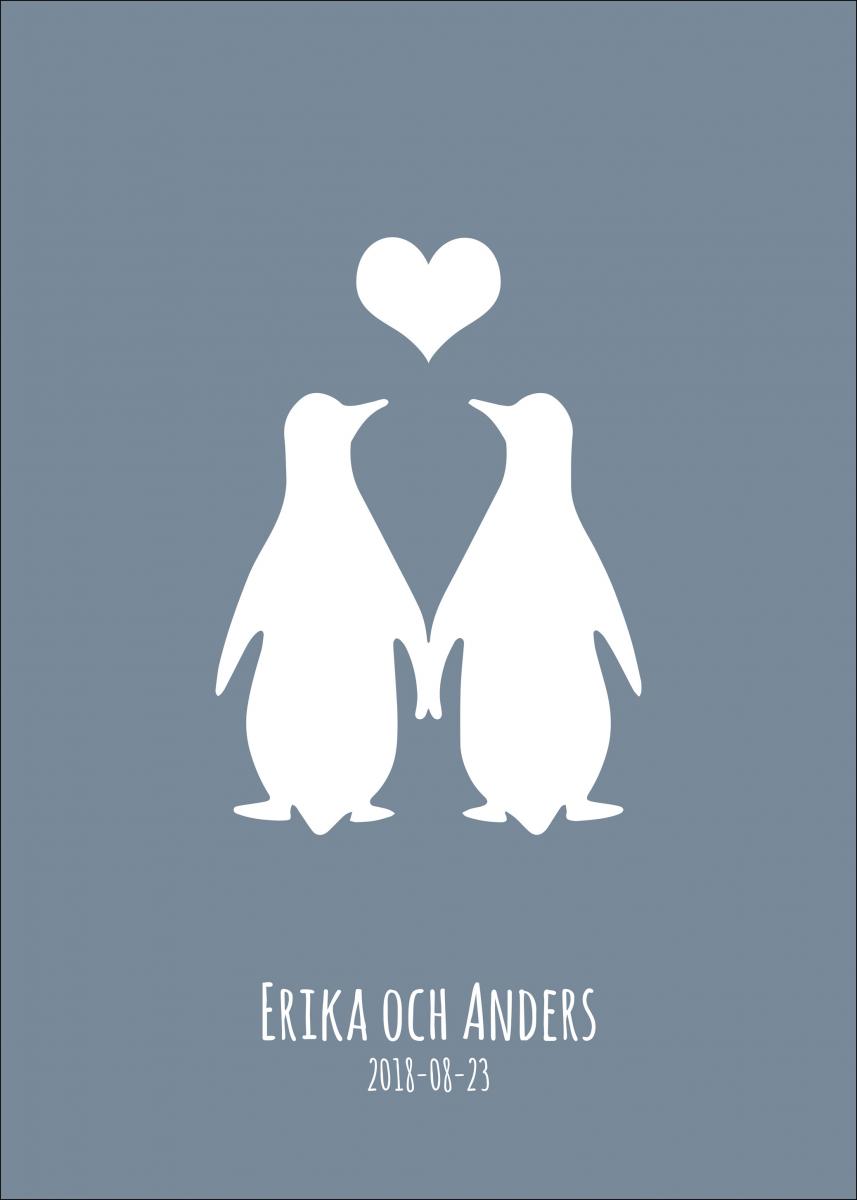 Personlig poster Penguin Love