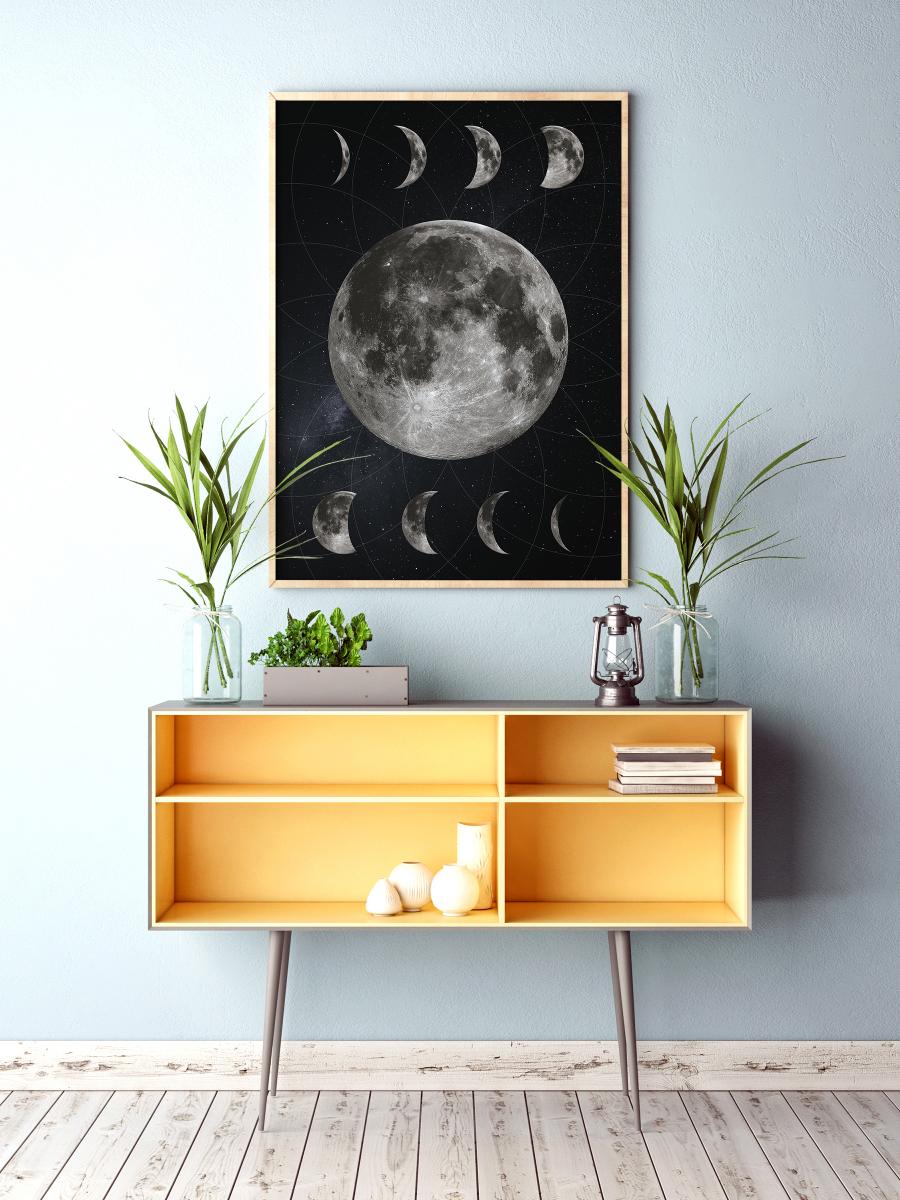 Lagervaror egen produktion Moon Phases Poster