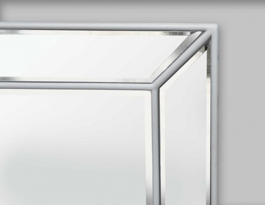 Innova Editions Spiegel Pimlico Glass Panelled Wood Misty Wit 79x112 cm