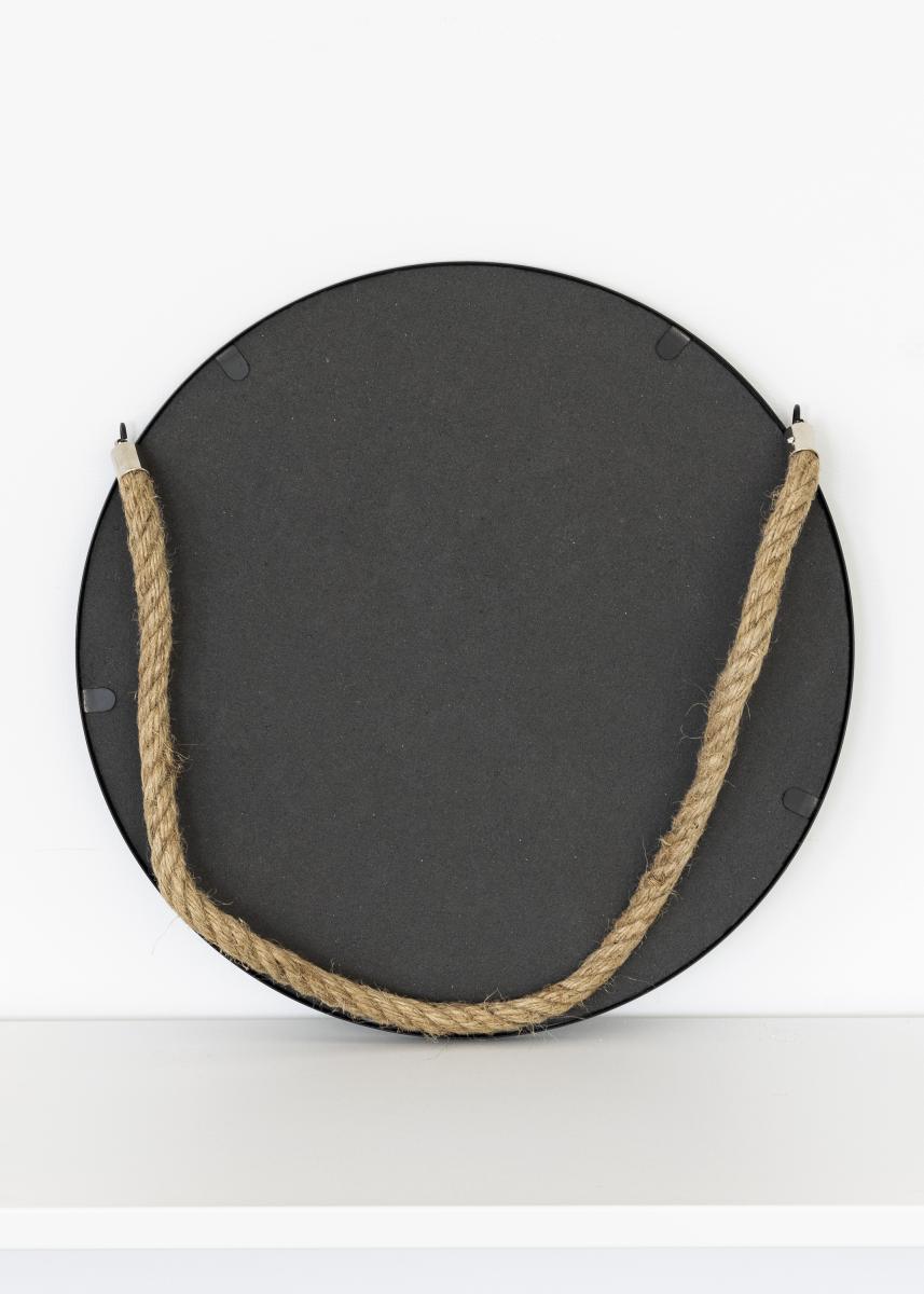 KAILA KAILA Ronde Spiegel Rope - Zwart 30 cm Ø