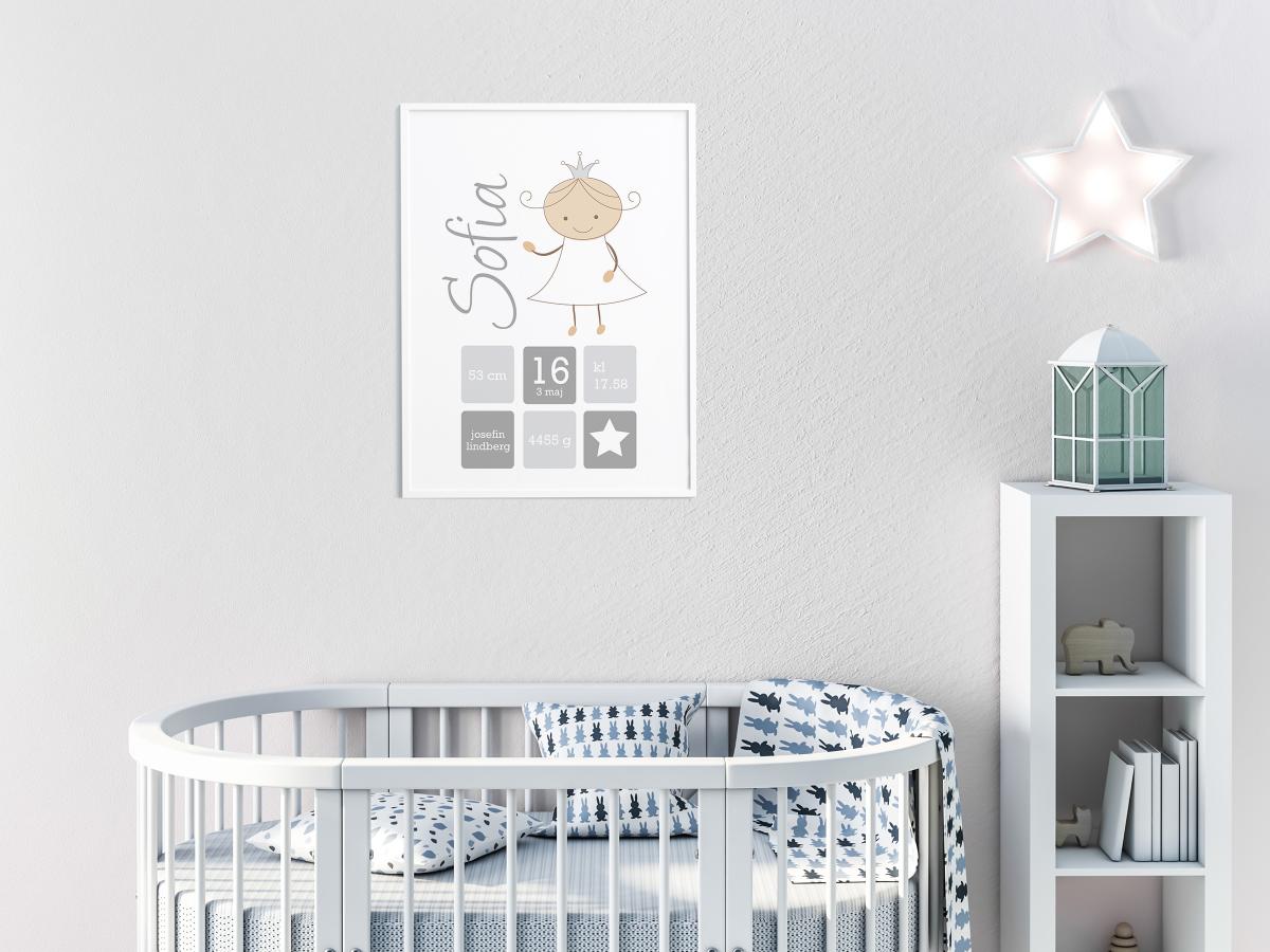 Personlig poster Crown Princess Gray