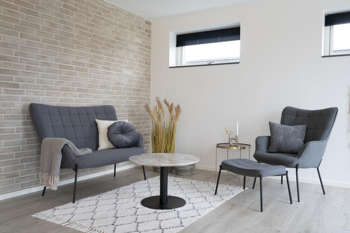 House Nordic Salontafel Bolzano 70x70 cm - Marmer/Zwart