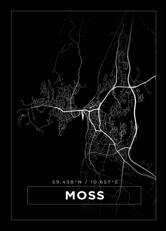 Bildverkstad Map - Moss - Black Poster