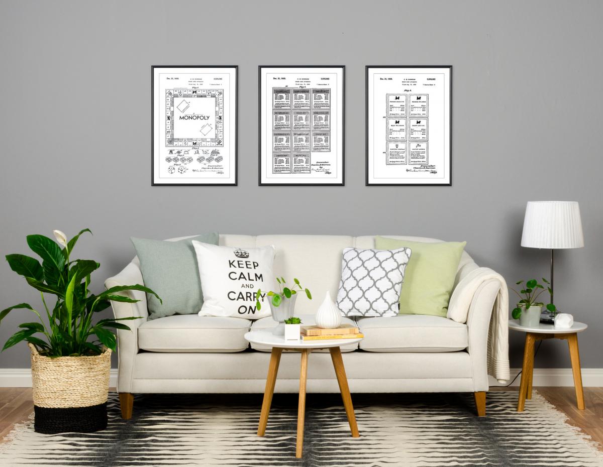 Lagervaror egen produktion Patenttekening - Monopolie I Poster