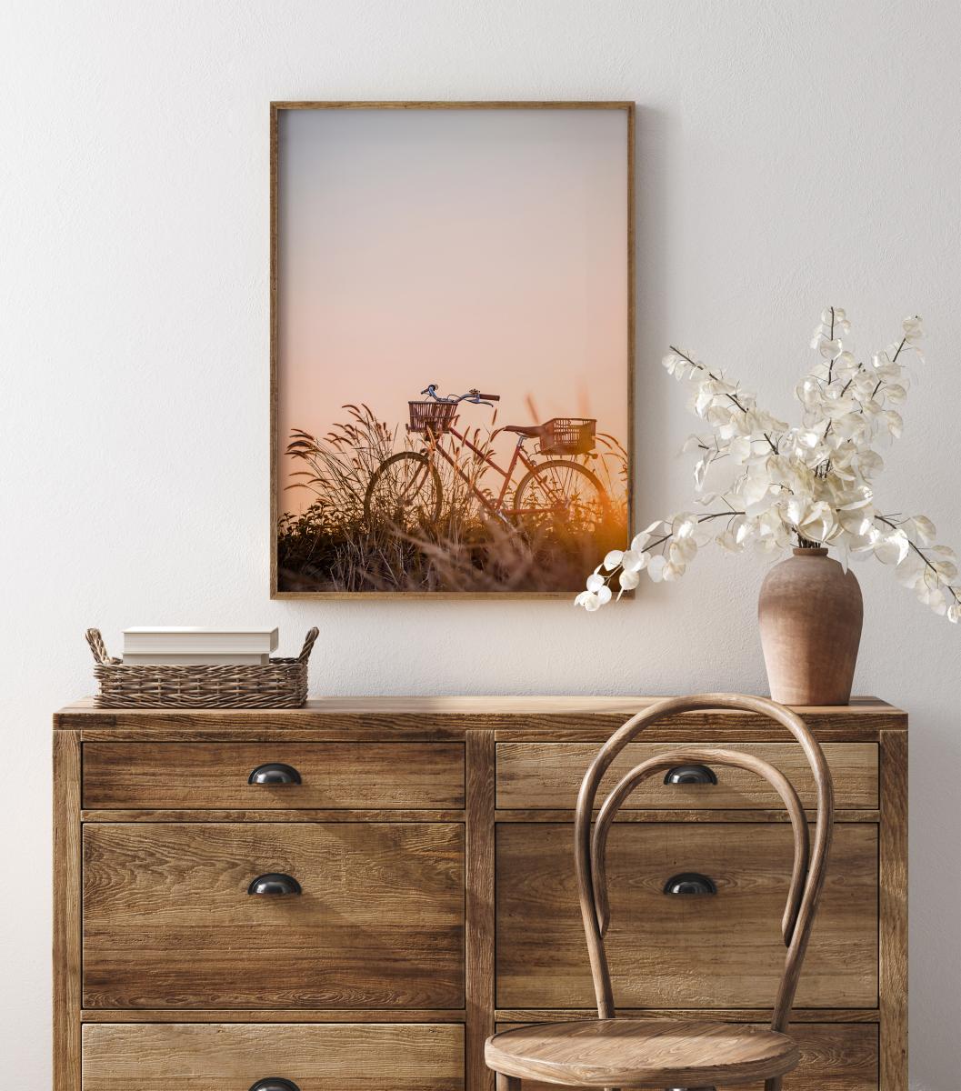 Bildverkstad Bike Ride In The Sunset Poster