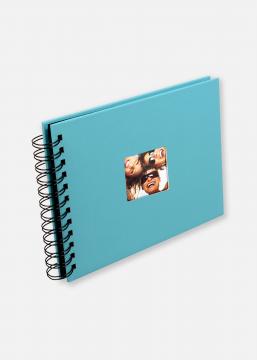 Walther Fun Spiraalalbum Turquoise - 23x17 cm (40 Zwarte zijden / 20 bladen)