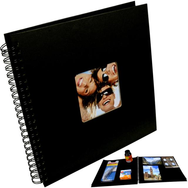 BGA Nordic Fun Spiraalalbum Zwart - 30x30 cm (50 Zwarte zijden / 25 bladen)
