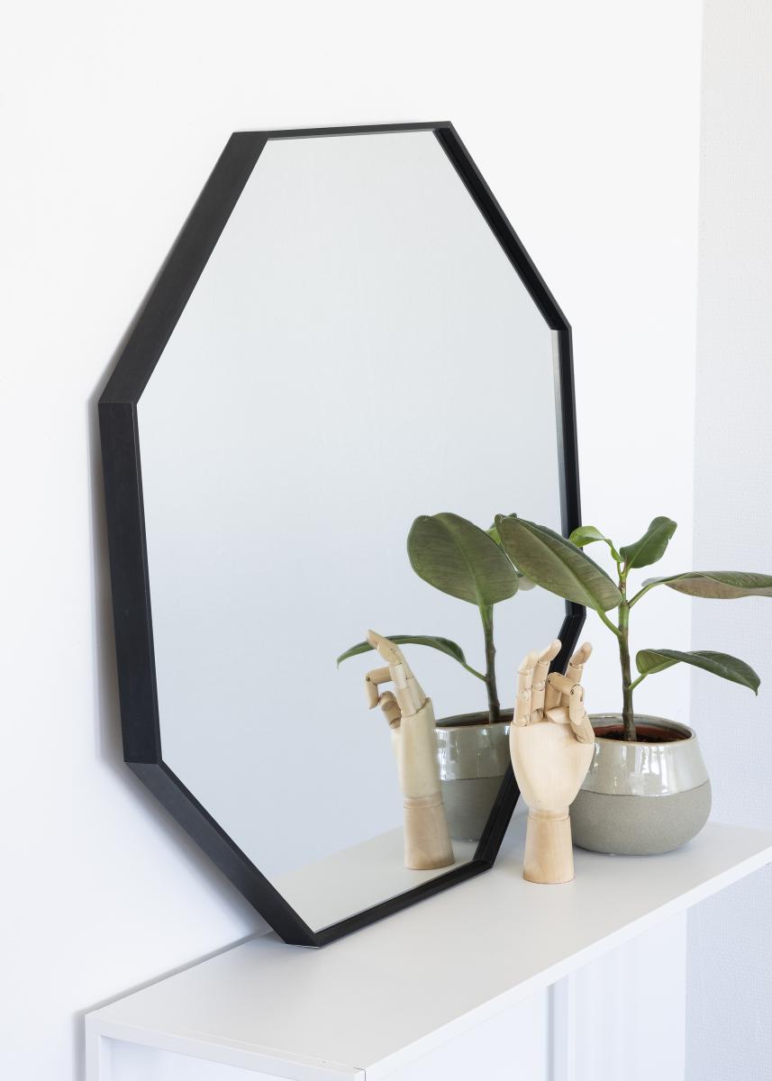 KAILA KAILA Spiegel Octagon Zwart 70 cm Ø