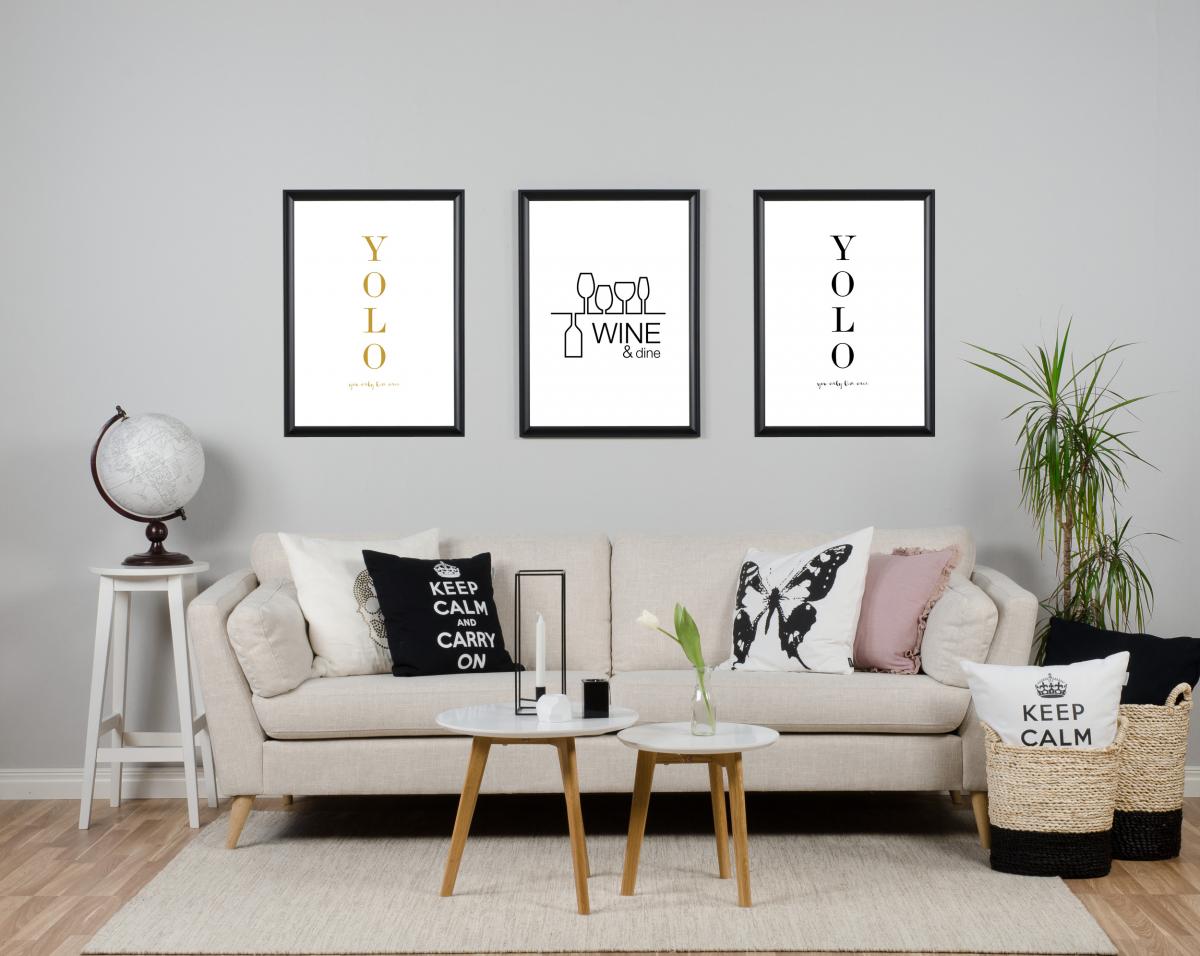 Lagervaror egen produktion Wine & dine - White Poster