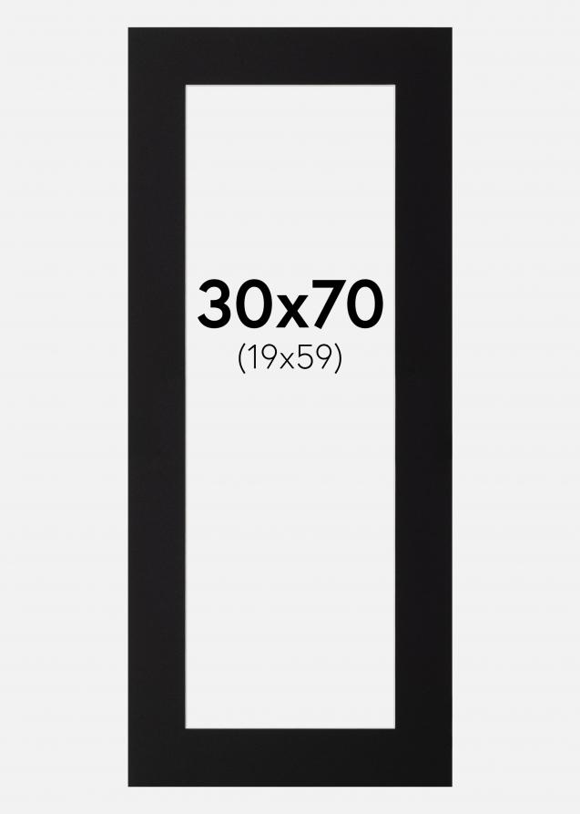 Galleri 1 Passe-partout Zwart (Witte kern) 30x70 cm (19x59)