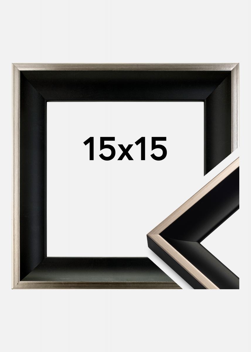 Galleri 1 Fotolijst jaren Zwart-Zilver 15x15 cm