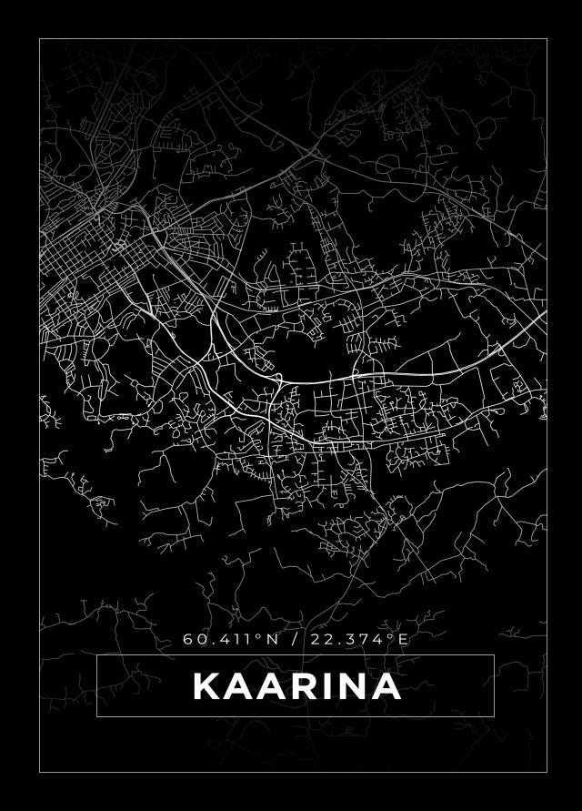 Bildverkstad Map - Kaarina - Black Poster