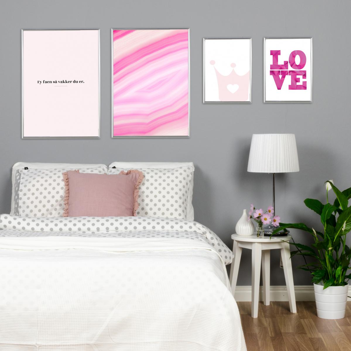 Bildverkstad Citaat - Skam - Vakker - Roze Poster