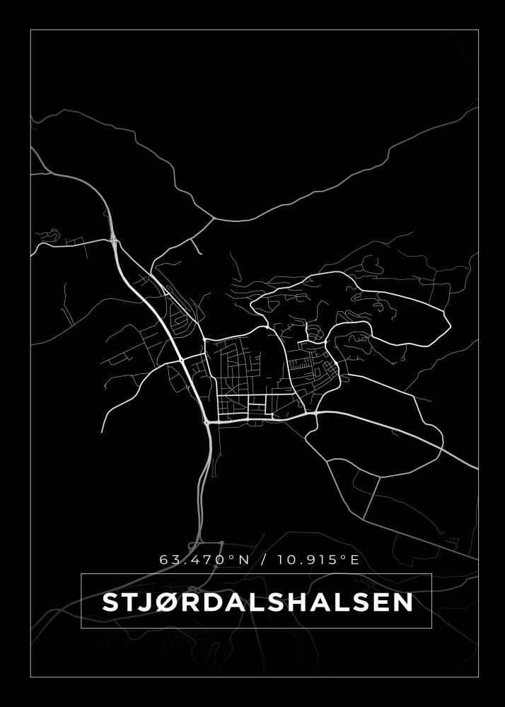 Bildverkstad Map - Stjrdalshalsen - Black Poster