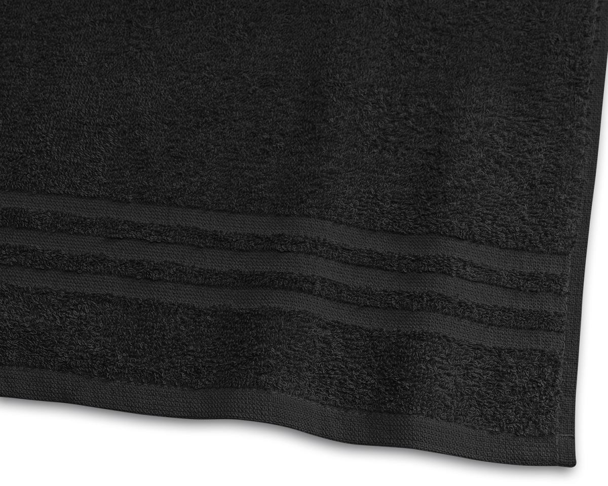 Borganäs of Sweden Handdoek Basic Badstof - Zwart 50x70 cm