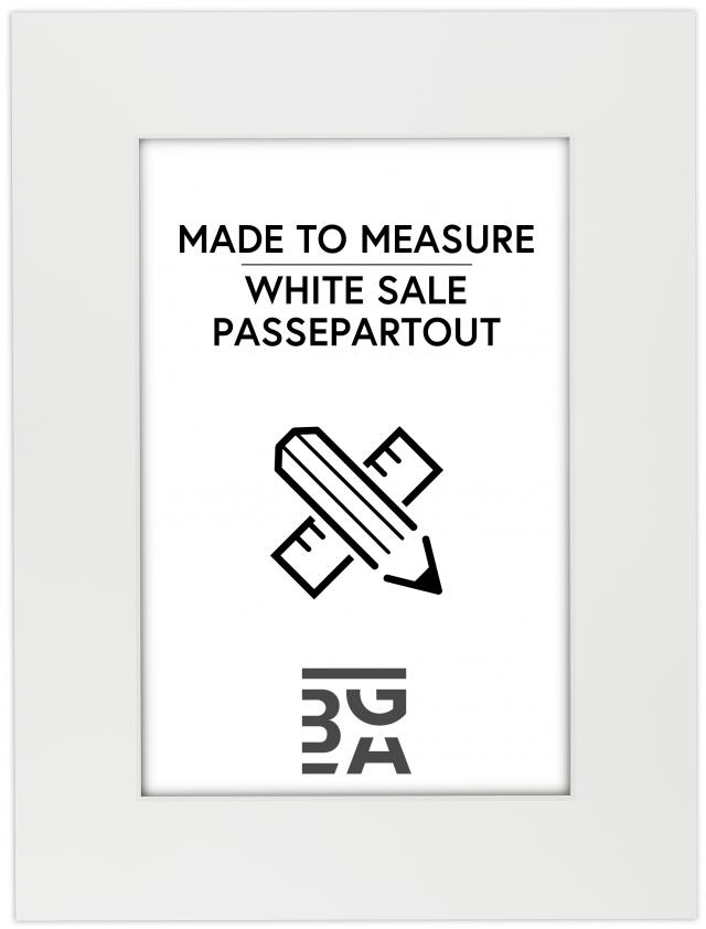 Egen tillverkning - Passepartouter Passe-partout White sale - Op maat gemaakt