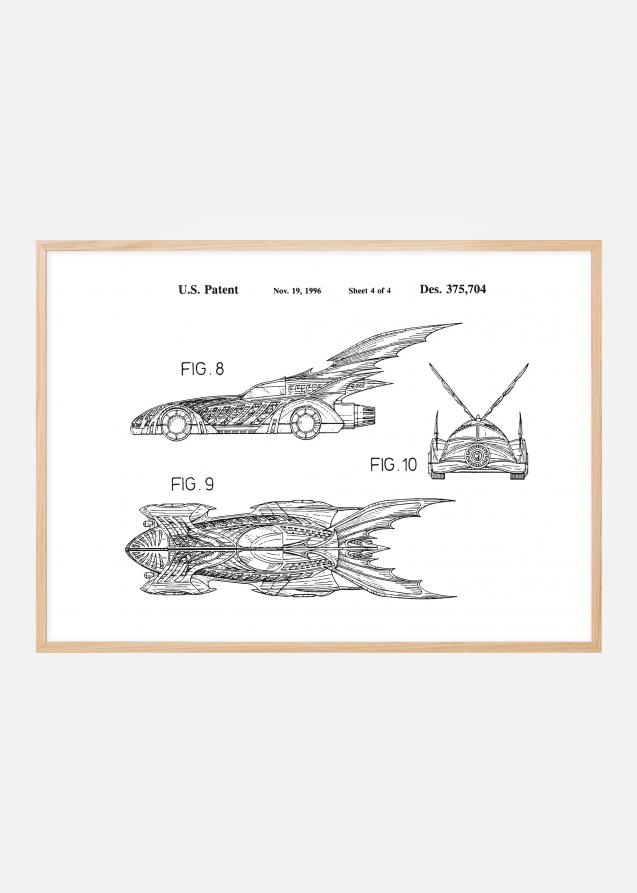 Bildverkstad Patenttekening - Batman - Batmobile 1996 IIII Poster